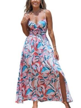 Cupshe Large Maxi Dress Sleeveless Open Back